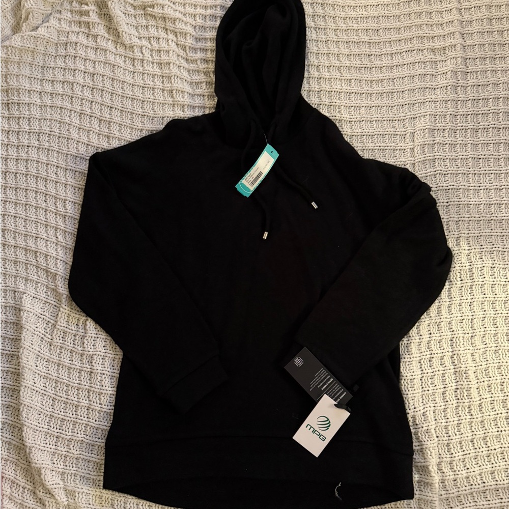 Black hoodie sweater type material